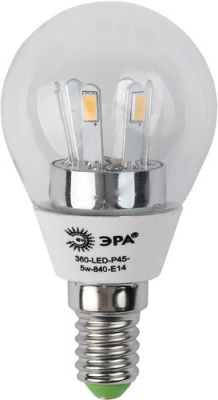 СветодиоднаялампаЭРАLEDP45-5W-840-E14