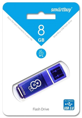 НакопительUSBSMARTBUY8GbGLOSSYSERIESBlue
